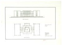 《臺南市鄭成功紀念館施工圖》圖組─〈KAGSINGA MEMORIAL HALL〉(複印本)藏品圖，第1張